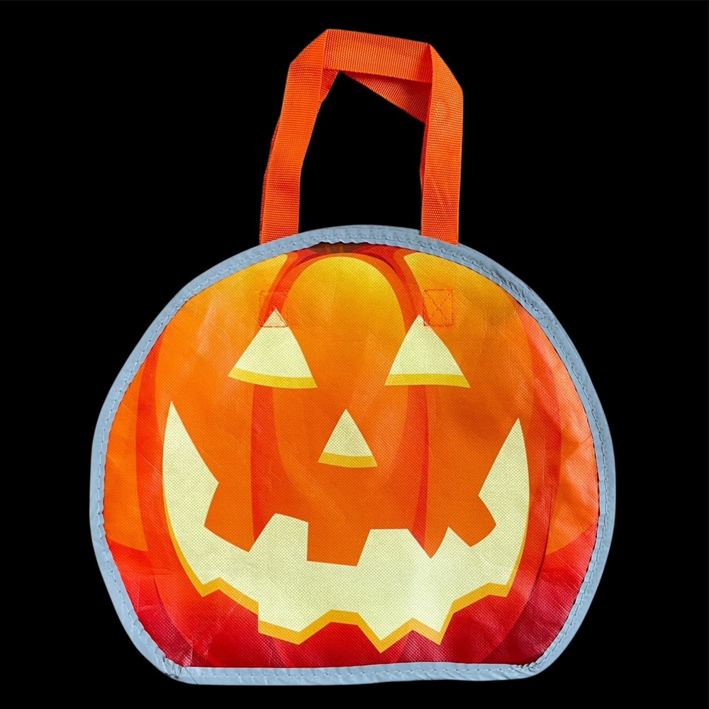 Plastic Pumpkin Bag, orange